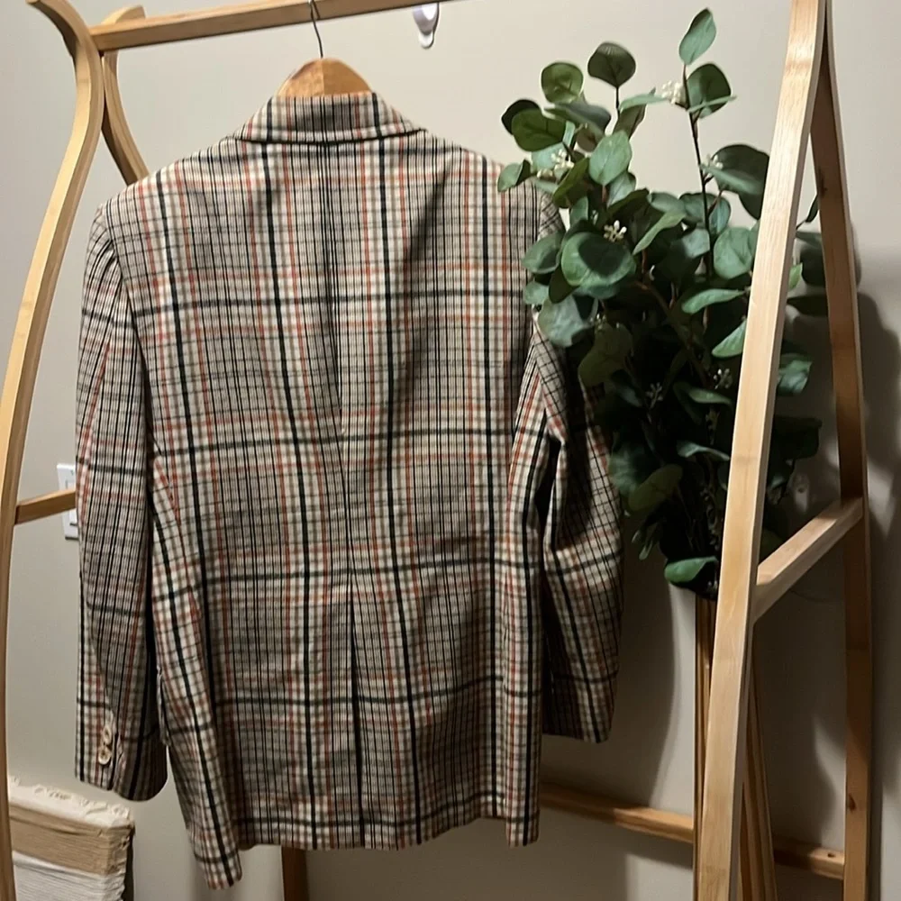 Vintage Park Row Plaid Blazer